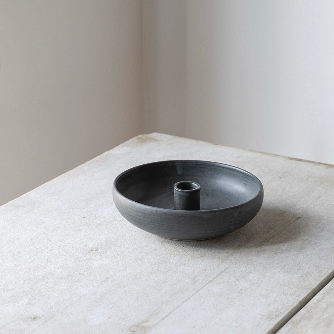 Oda Lysestage Skål Stor - Blå