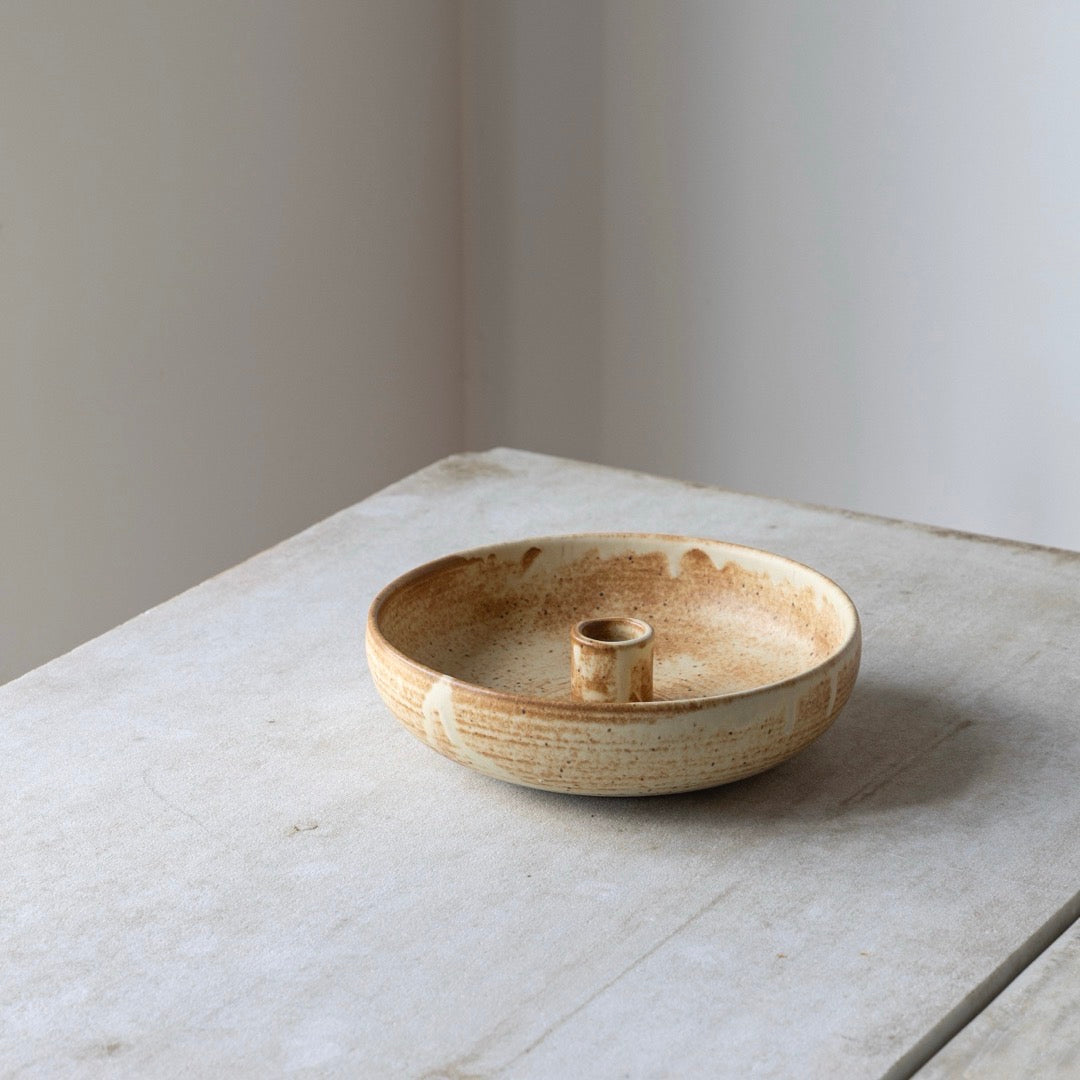 Oda Lysestage Skål Stor - Brun