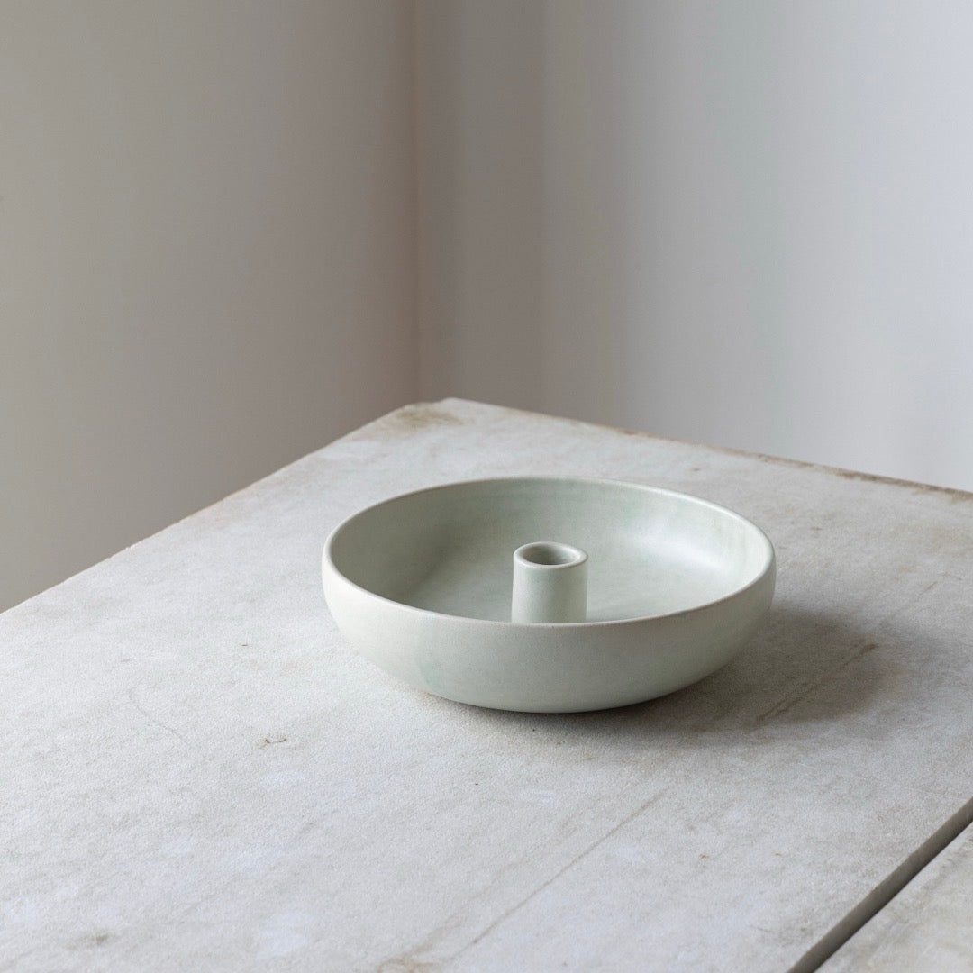 Oda Lysestage Skål Stor - Mint