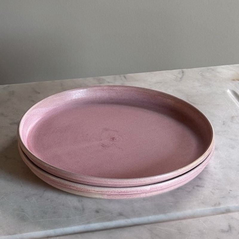2 x Toto tallerken medium (2.sortering) - Rosa